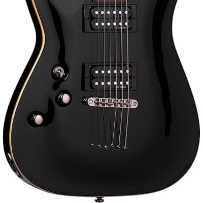 Schecter Guitar Research Omen-6 Left Handed Electric Guitar Black image 7