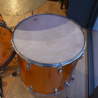 RARE Ludwig Vistalite Orange Drum Kit Owned by Michael Lee (Page & Plant) SIGNED - Delivery Available imagen 13