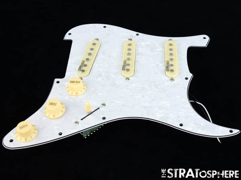 *NEW Wilkinson WOVS LOADED PICKGUARD for Fender Strat White Pearloid 11 Hole image 1