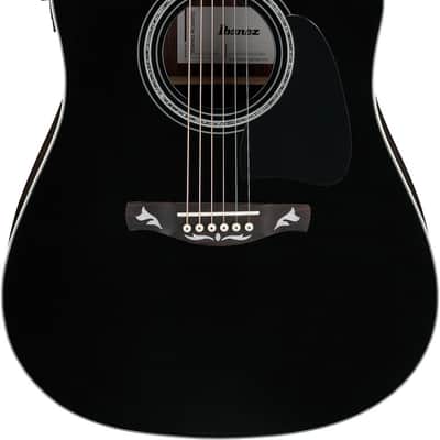 Ibanez AW391RCE-BKH Artwood AW Akustikgitarre 6-String - Black Top, Natural High Gloss Back and Sides 2025-2026 - schwarz image 1