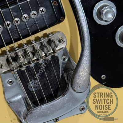 Mosrite Avenger Guitar, The Ventures Model, Aged White, MIJ 1970s image 22