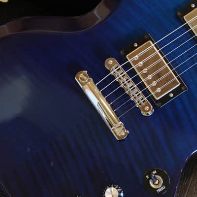 2006 Gibson SG Supreme Electric Guitar Figured Blue Burst + OHSC image 4