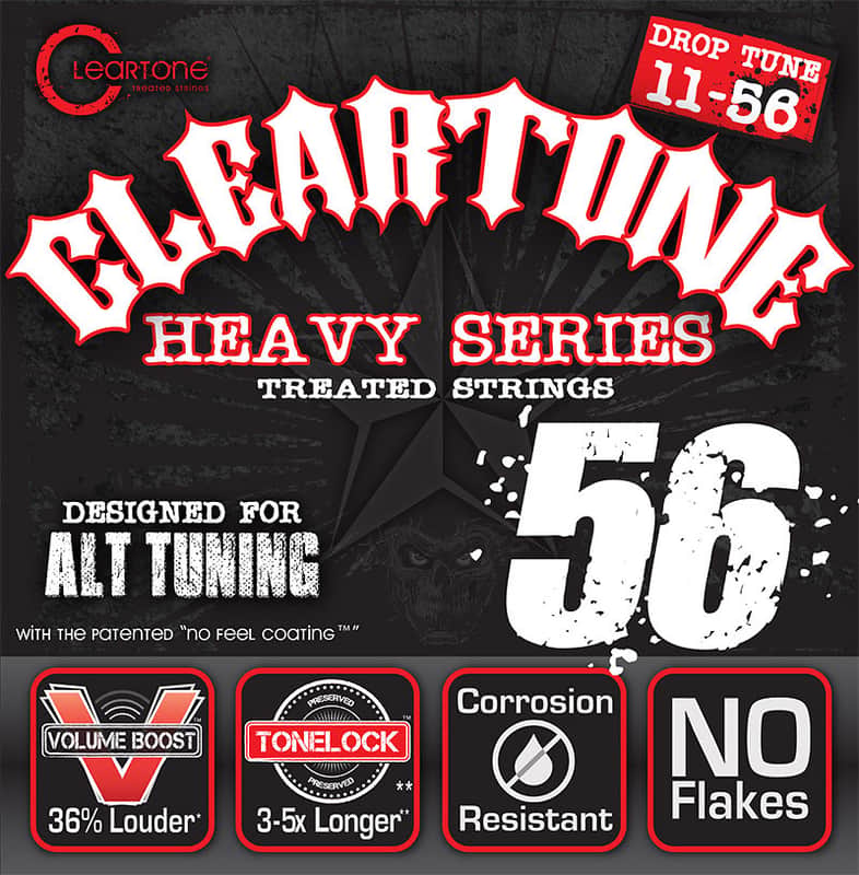 Cleartone 9456 Monster Series Drop D Coated Electric Guitar Strings - Heavy (11-56) image 1
