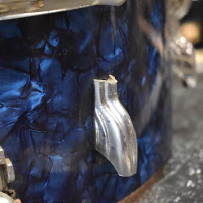 Vintage 1960s Premier Royal Ace 5.5x14 Snare Drum in Blue Pearl image 9