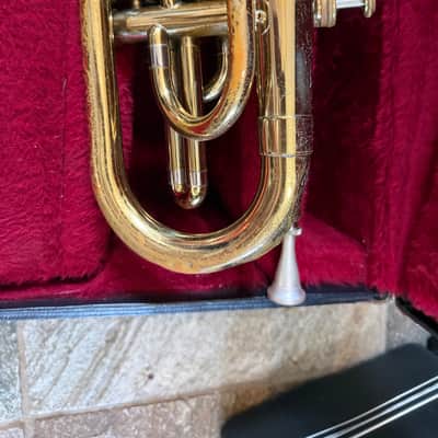 Olds and Sons brand Mellophone, with case and mouthpiece, Made in USA image 4