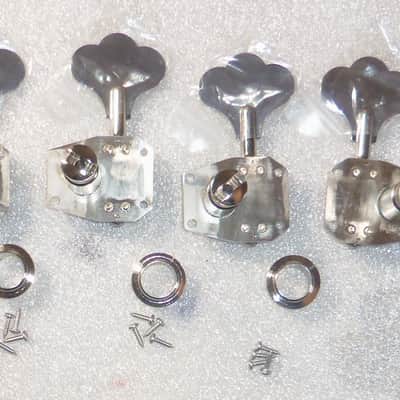 Hipshot® HB1 Am Classic Bass Tuners~27:1 Ratio~Clover Key~Nickel~3+1 Music Man Bass~USA~New image 3