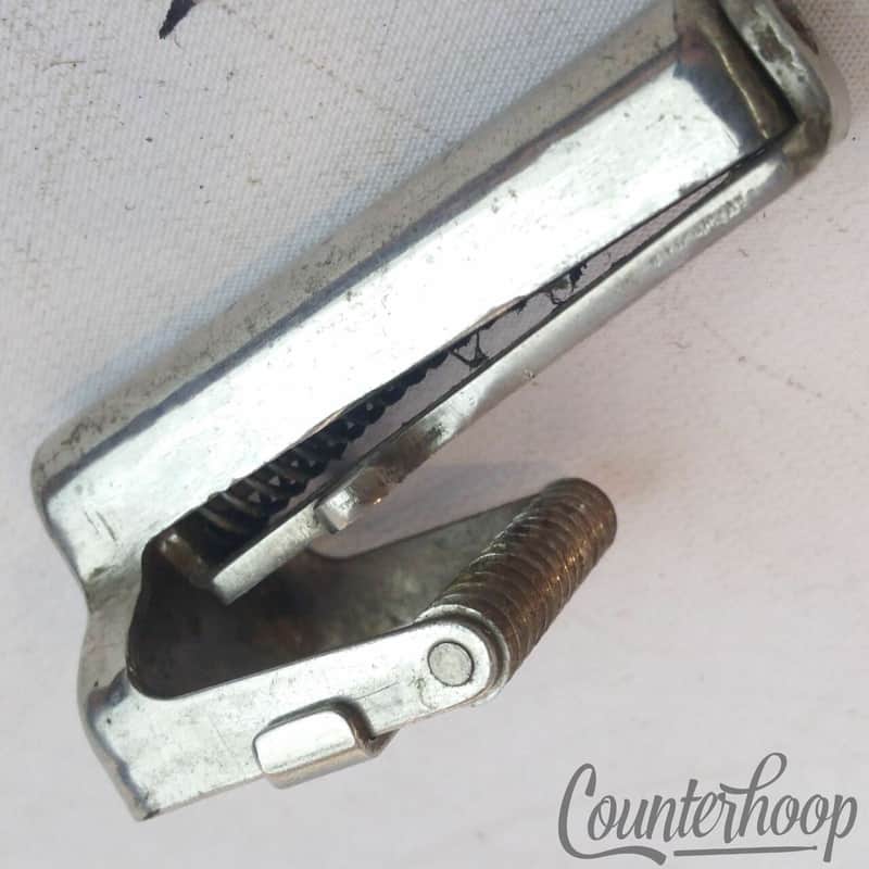 Leedy Hoop-Mount Strainer Butt Plate Vintage1900s Nickel Snare Drum Indianapolis image 1