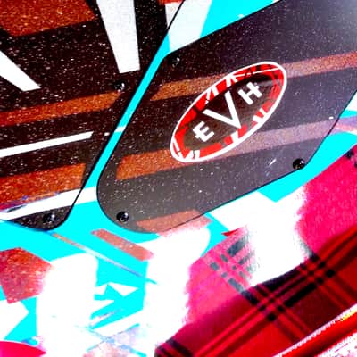EVH Wolfgang Standard 2018 - Blue Color & Hand Painted EVH Red & White & Blue image 19