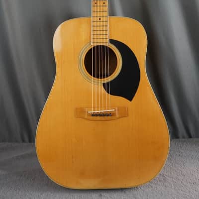 1970s Yamaki W300 Dreadnought Japan Acoustic Guitar w/ Hard Case image 2
