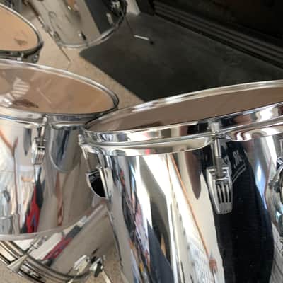 Ludwig 6 Piece Drum Set Chrome over Maple Shells Vintage Chrome O Wood late 70's Power Toms image 13