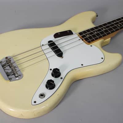1974 Fender Musicmaster Shortscale Bass Olympic White w/OHSC image 11