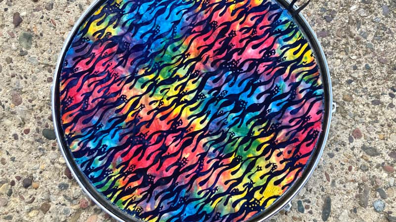 16" single layer Drum Bunny cloth drum cover - dampener - partial mute - compare to Drum Tortillas - Quesadilla - Big Fat Snare image 1