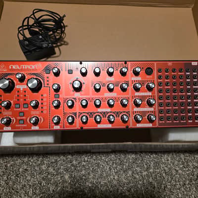 Behringer Neutron with Vinyl Overlay Paraphonic Analog and Semi-Modular Synthesizer 2018 - Present - Red