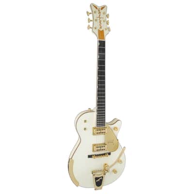 Gretsch G6134T-58 Vintage Select '58 Penguin 6-String Right-Handed Electric Guitar with Bigsby Bridge Tailpiece and Mahogany Body (Vintage White) image 3