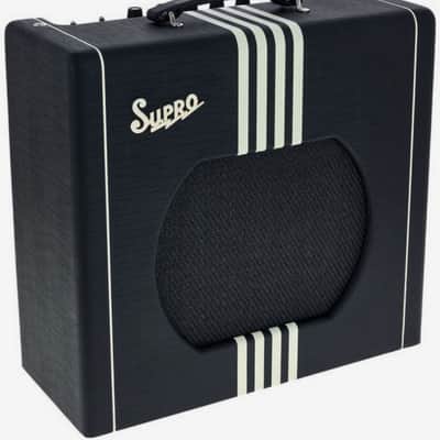 Supro 1822R Delta King 12 15-Watt 1x12" Guitar Combo - Black / Cream Stripes image 1