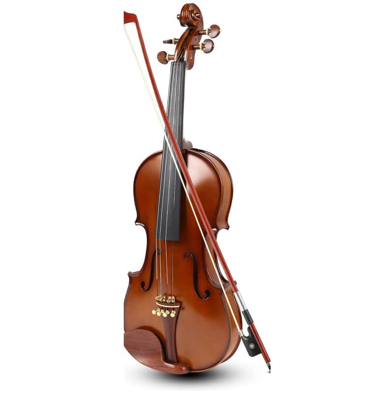 Violin 4/4 Full Size Complete Set for Adults Students,Solid Maple Wood Violins with Rosewood Fittings,Case,Spare strings,Bow, Rosin, Shoulder Rest,Professional Violin image 1