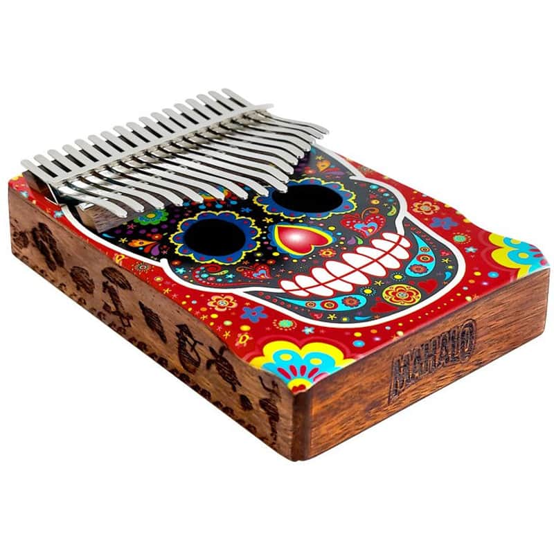 Mahalo Day of the Dead Design Kalimba & Gig Bag image 1