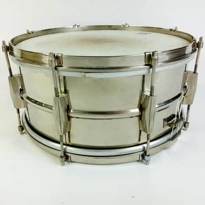 Gretsch 6.5x14"Broadkaster Nickel-Brass NOB Snare Drum 8Lug Vintage 1949-50 RARE image 7