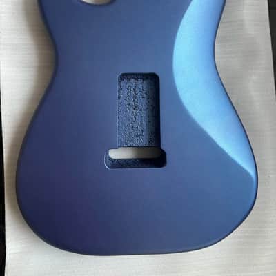 Matte Blue Paulownia Wood Guitar Stratocaster Strat Style Body image 4