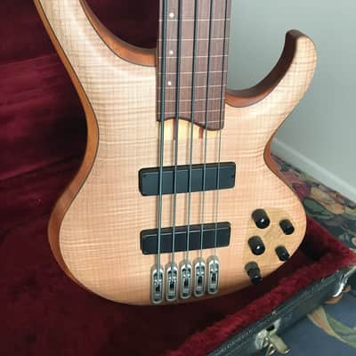 Ibanez Prestige BTB1005 Fretless 1999 Natural MIJ with Ibanez Hard Case image 4