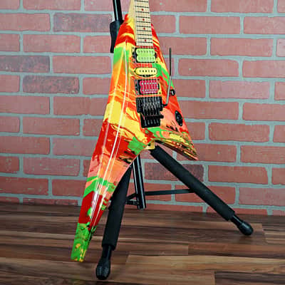 ESP PV Sexy Finger V-II Panther Signature Model of Sex Machineguns 2010 Marble Rainbow OHSC image 9