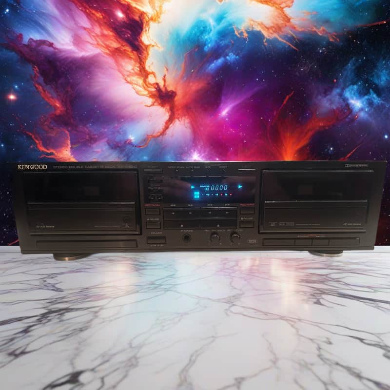 KENWOOD Stereo Double Record Cassette Deck Auto Bias Index | Reverb