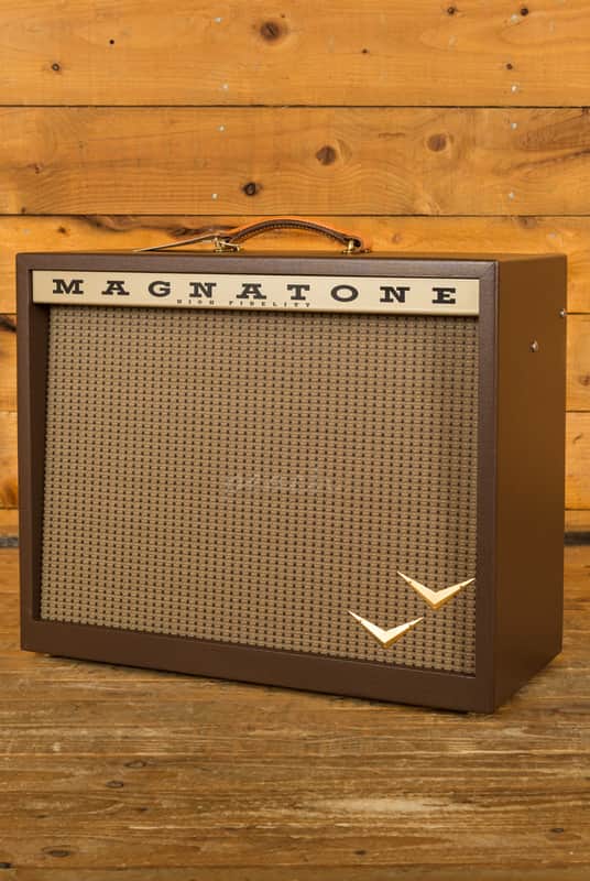 Magnatone Panoramic Stereo Electric Guitar Amplifier Combo - 12W Stereo - 2x10" - Traditional Brown image 1