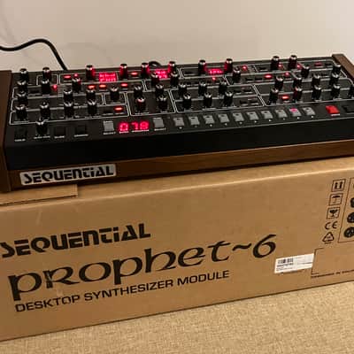 Sequential Prophet-6 Desktop 6-Voice Polyphonic Synthesizer 2018 - 2020 - Black with Wood Sides image 8