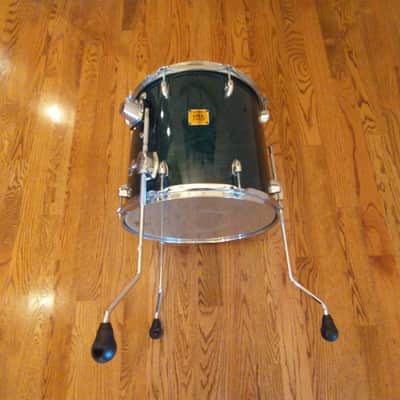 Yamaha Oak custom made in Japan 16 inch floor tom emerald uzukuri lacquer excellent! image 5