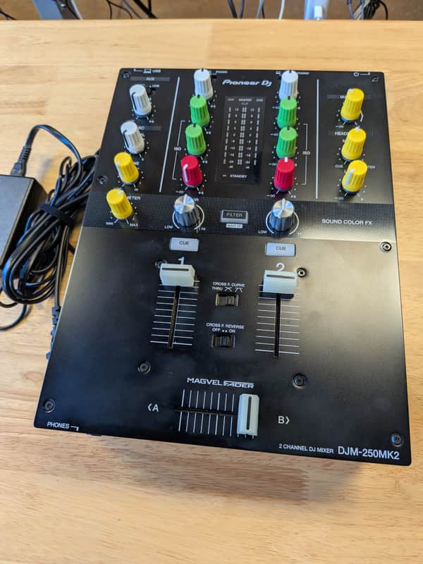 Pioneer DJM-250-MK2 Rekordbox 2-Channel Mixer 2010s - Black image 1