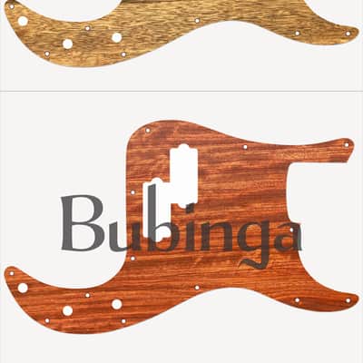 Van Dyke-Harms Fender Precision Bass Pickguard, Single, Many Exotic Hardwoods, 10 or 13 hole, P-Bass image 2