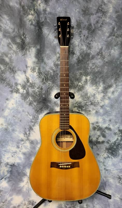 Vintage RARE 1978 Kent Model KF310 Korea Acoustic Guitar Pro Setup New Strings Semi Hard Shell Light Weight Case image 1