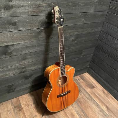Samick OM-12CE Koa Greg Bennett Orchestra Acoustic Electric Guitar image 5