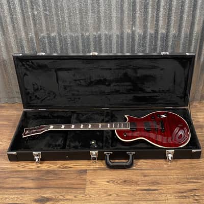 ESP LTD EC-1000 QM Quilt Top See Thru Black Cherry Fluence Guitar & Case #0202  Used image 2