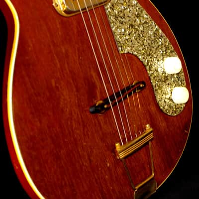 Premier Multi-Vox E275 1958 Natural Mahogany. THE SCROLL GUITAR. Incredible & Rare. Collectible.. image 21