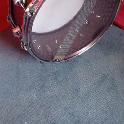 Natal Drums 14x6.5" Hand Hammered Steel Snare Drum - Old Bronze (Excellent Condition) image 13