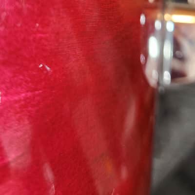 Tama Starclassic Performer 13x12 Rack Tom, Transparent Red. Vintage .1994 image 14