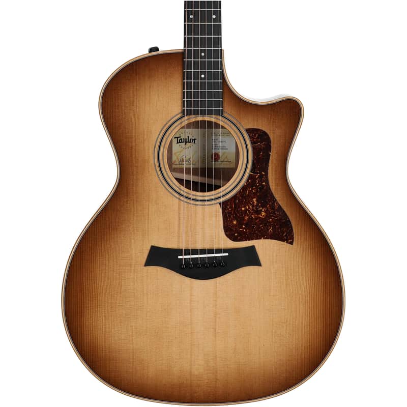 Taylor 314ce Studio Acoustic-Electric Guitar (with Gig Bag), Shaded Edge Burst image 1