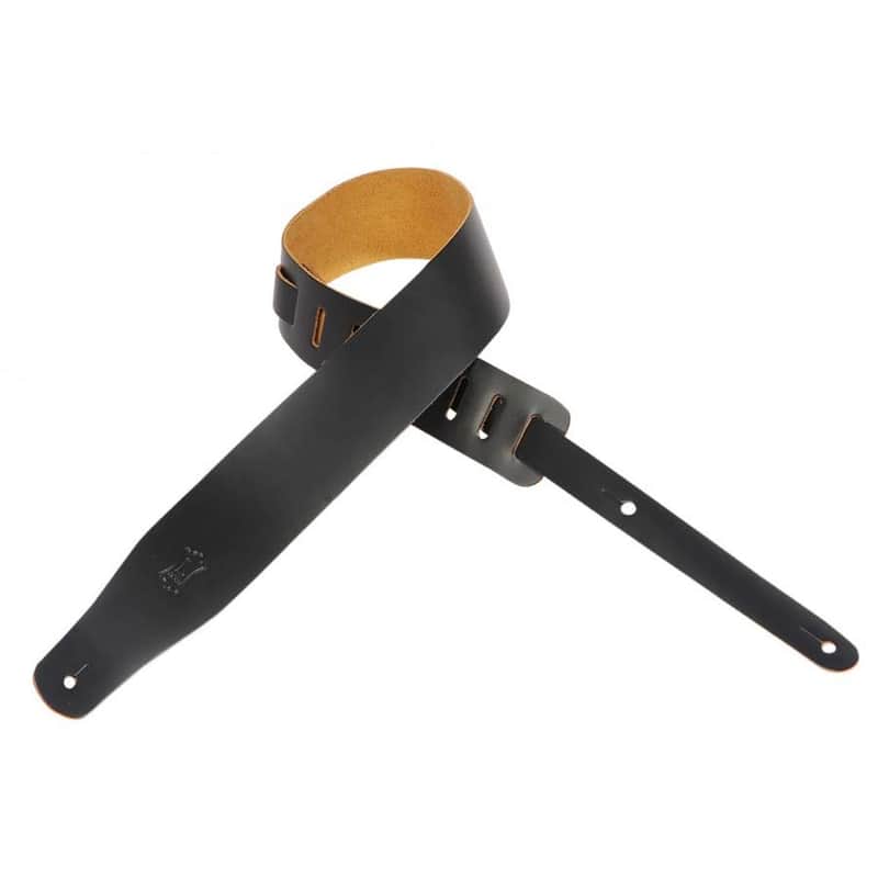 Levys M26 2.5-inch Leather Guitar Strap - Black image 1