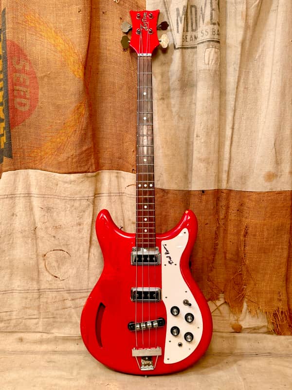 Kustom K-200 Bass Guitar 1968 - Transparent Red image 1