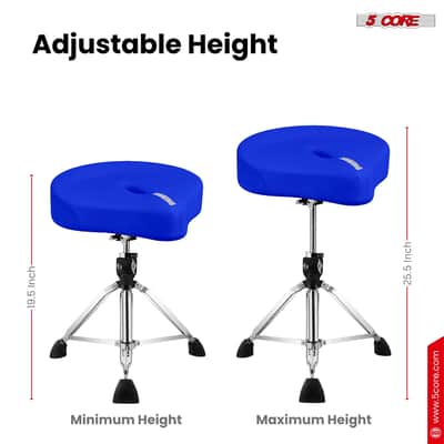 5 Core Drum Throne w 4.5" Padded Stool Adjustable Drummer Chair image 5