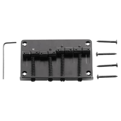 Seismic Audio Black Bass Guitar Bridge for Fender and Bass Guitars image 2