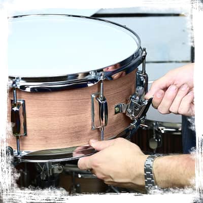 GRIFFIN Snare Drum - 14" x 5.5 Oak Wood Poplar Shell Percussion Head Key Kit Set image 11