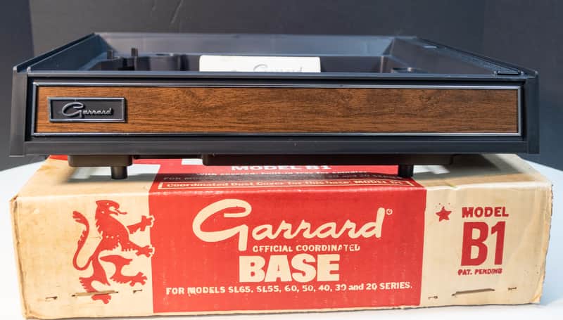 Garrard Turntable Base Model B-1 - Wood Grain Plastic image 1