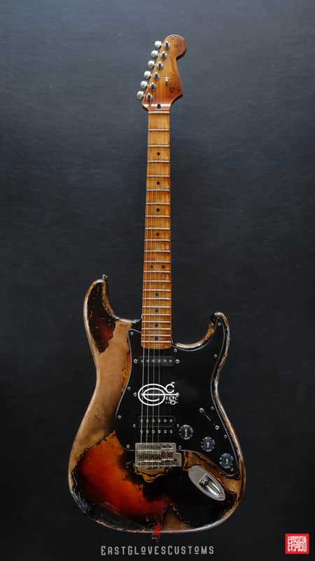 Fender Stratocaster Sunburst HSS Heavy Aged Relic by East Gloves Customs image 1