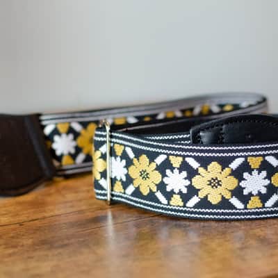 Souldier Straps Tulip Rooftop Lennon Gold Flower WH Star Guitar Strap image 2