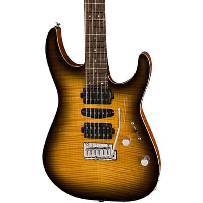 Charvel MJ DK24 HSH 2PT W Mahogany with Flame Maple Electric Guitar Regular Antique Burst image 5