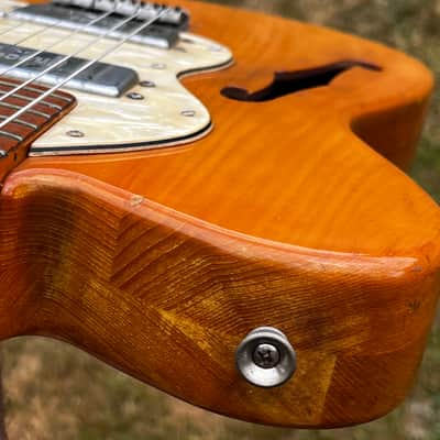 1974 Greco TE-450N Thinline Tele ... EMBOSSED Maxon PU-103 Prototype Wide-Range Humbuckers ... BAKED MAPLE FRETBOARD ... (Made In Japan Lawsuit Era) + GIGBAG image 23