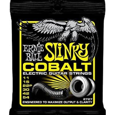 Ernie Ball 2727 beefy slinky cobalt 11-54 electric guitar string image 3