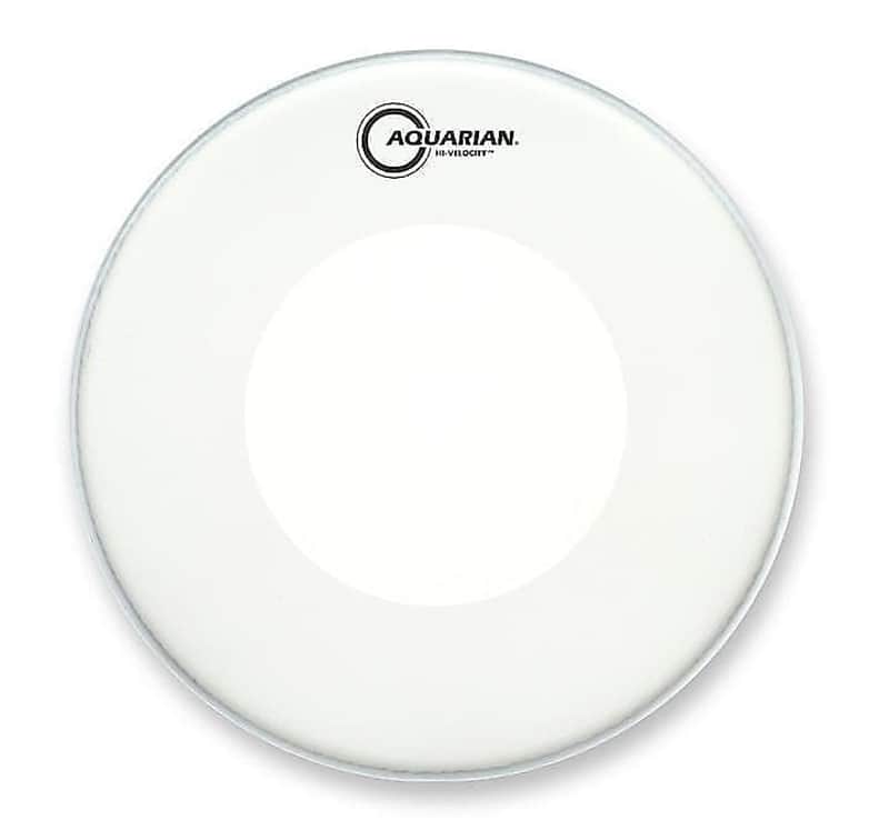 Aquarian VEL14 14" White Texture Coated Hi-Velocity Snare Drum Head image 1